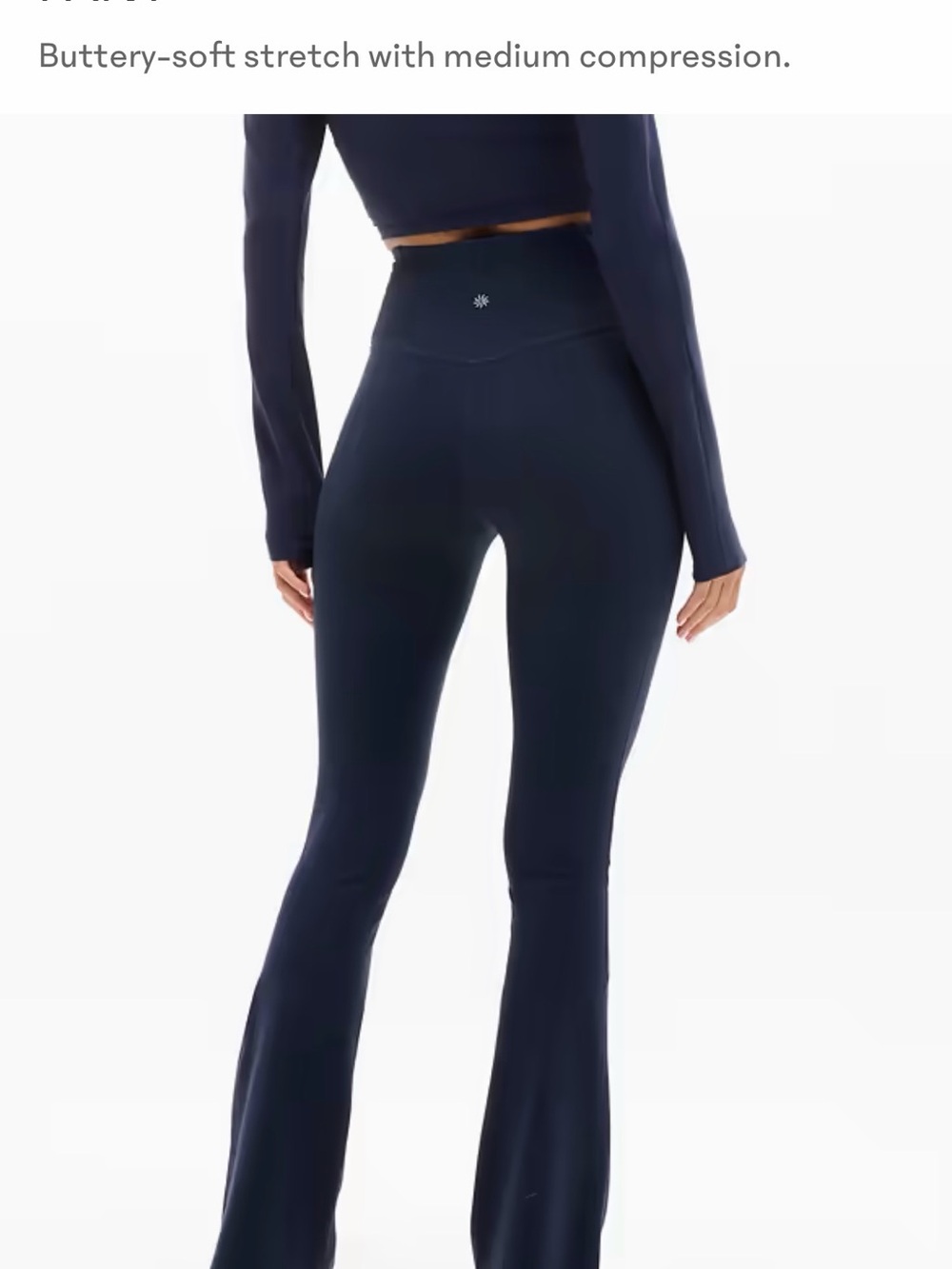 Athleta Navy Boot-Cut Flare Leggings